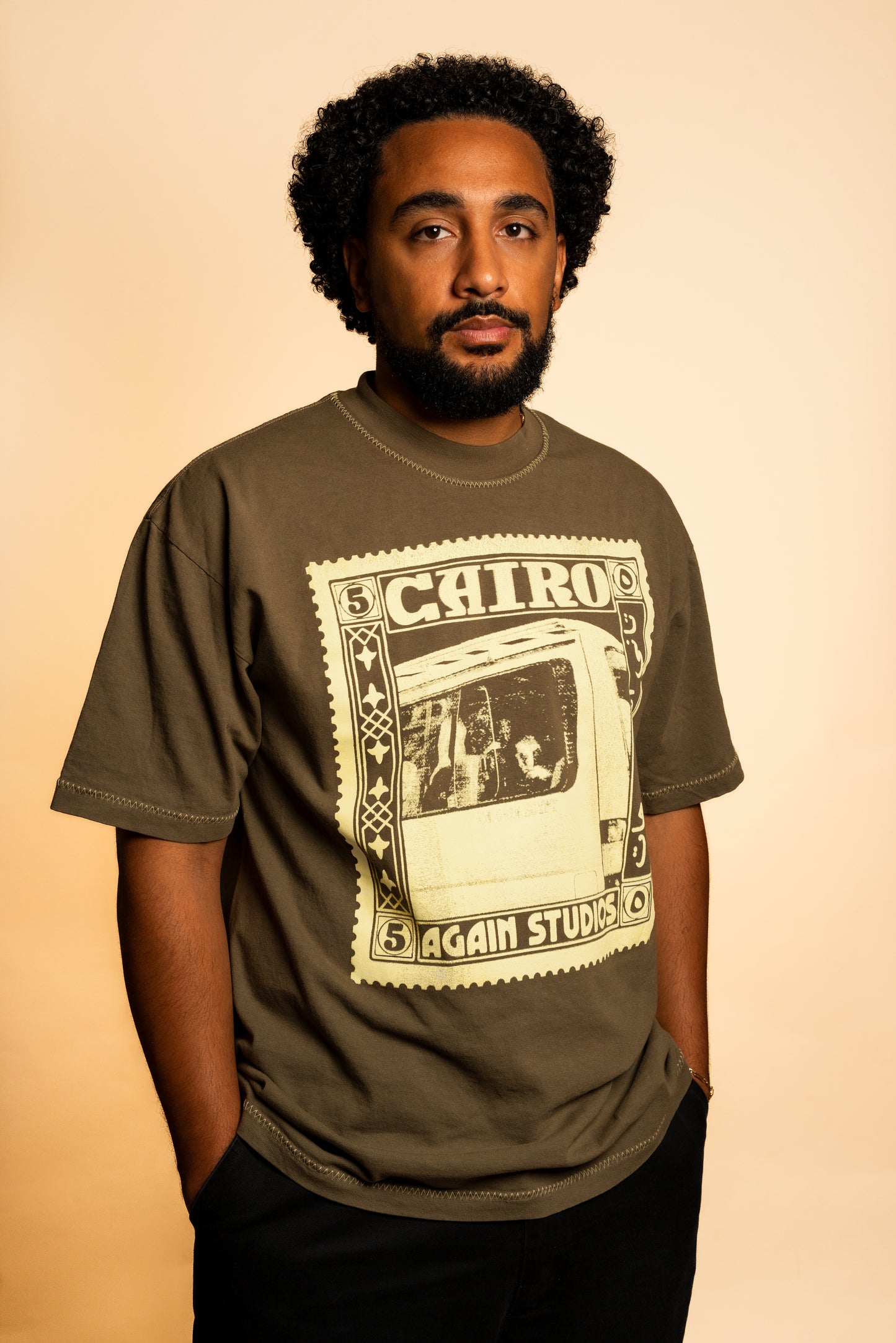 Olive Cairo Stamp Tee