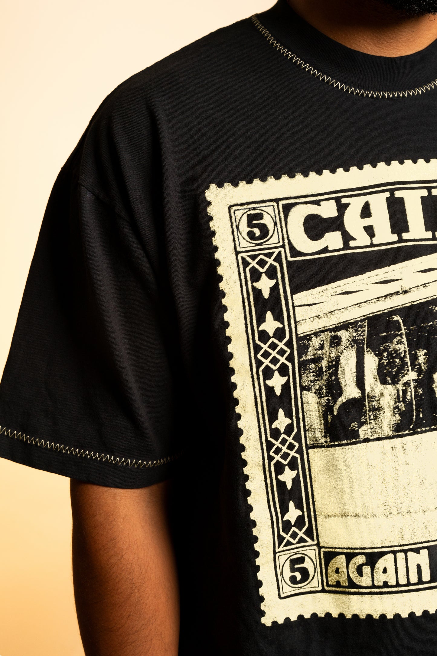 Black Cairo Stamp Tee