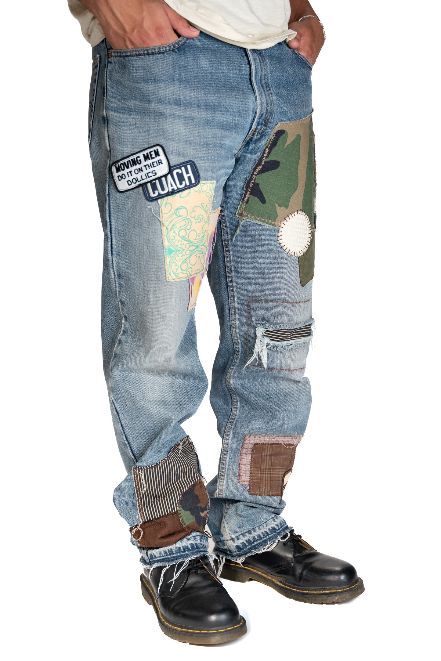 Patch Work Denim Pants