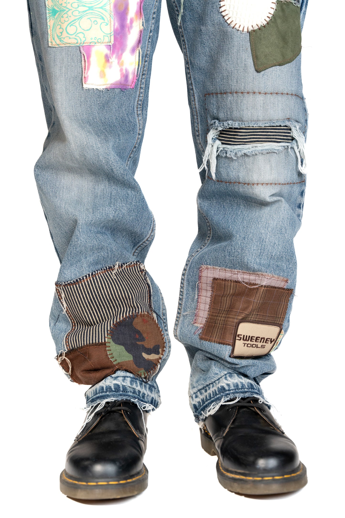 Patch Work Denim Pants