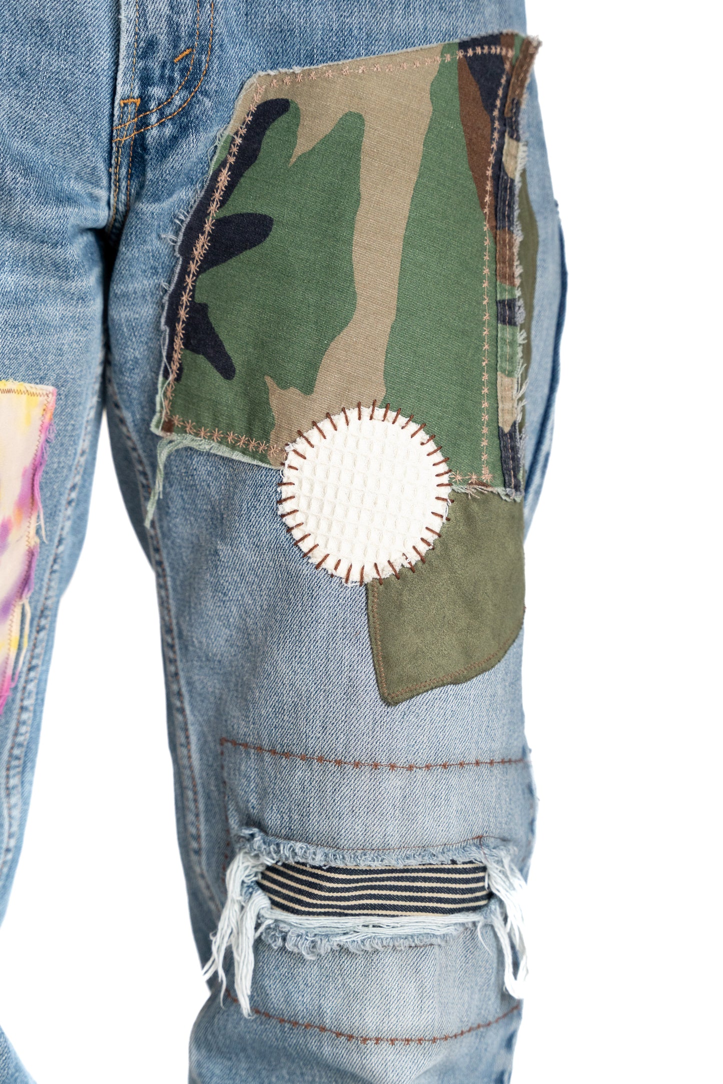 Patch Work Denim Pants