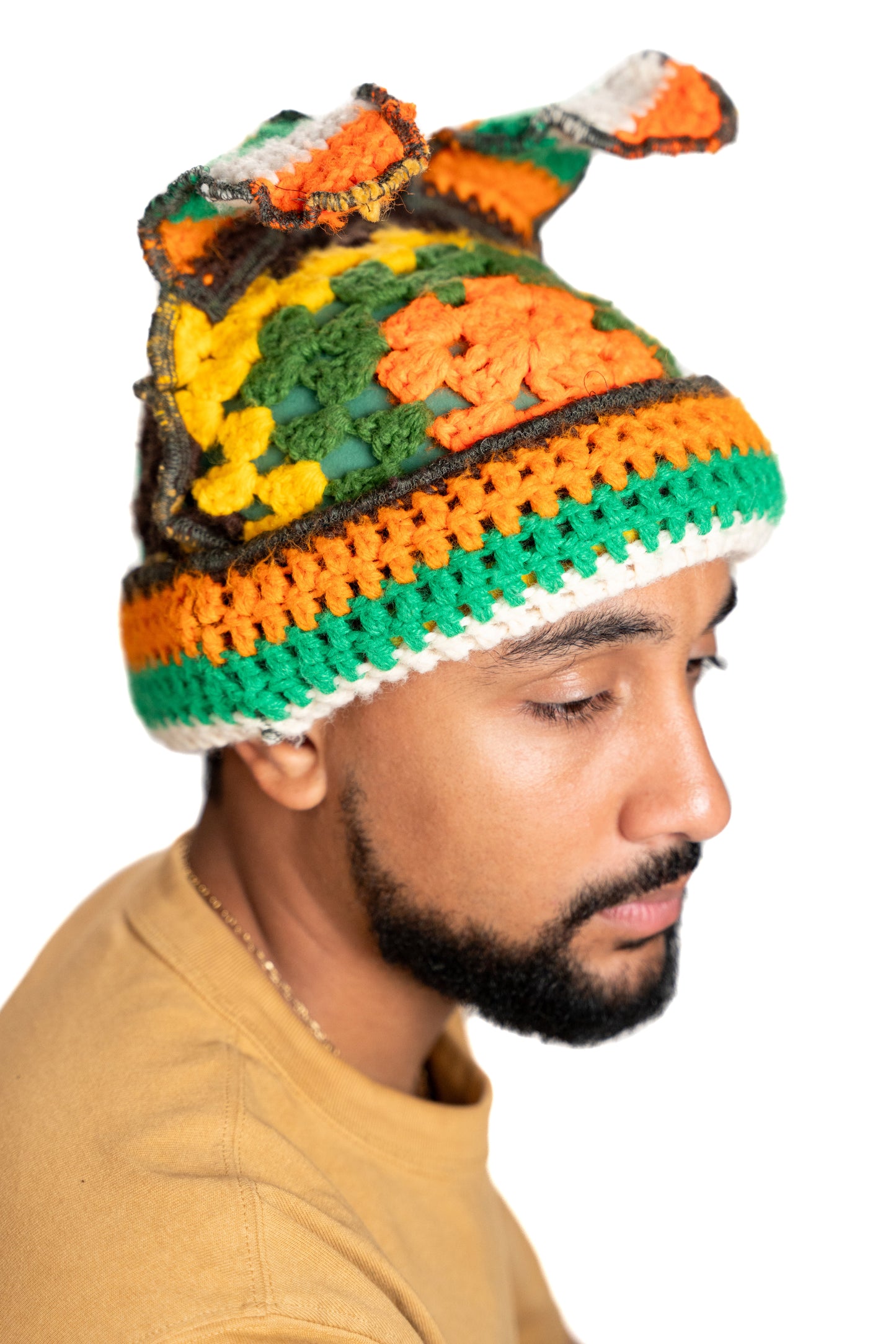 Afgan Knitted Bunny Beanie (mojave)