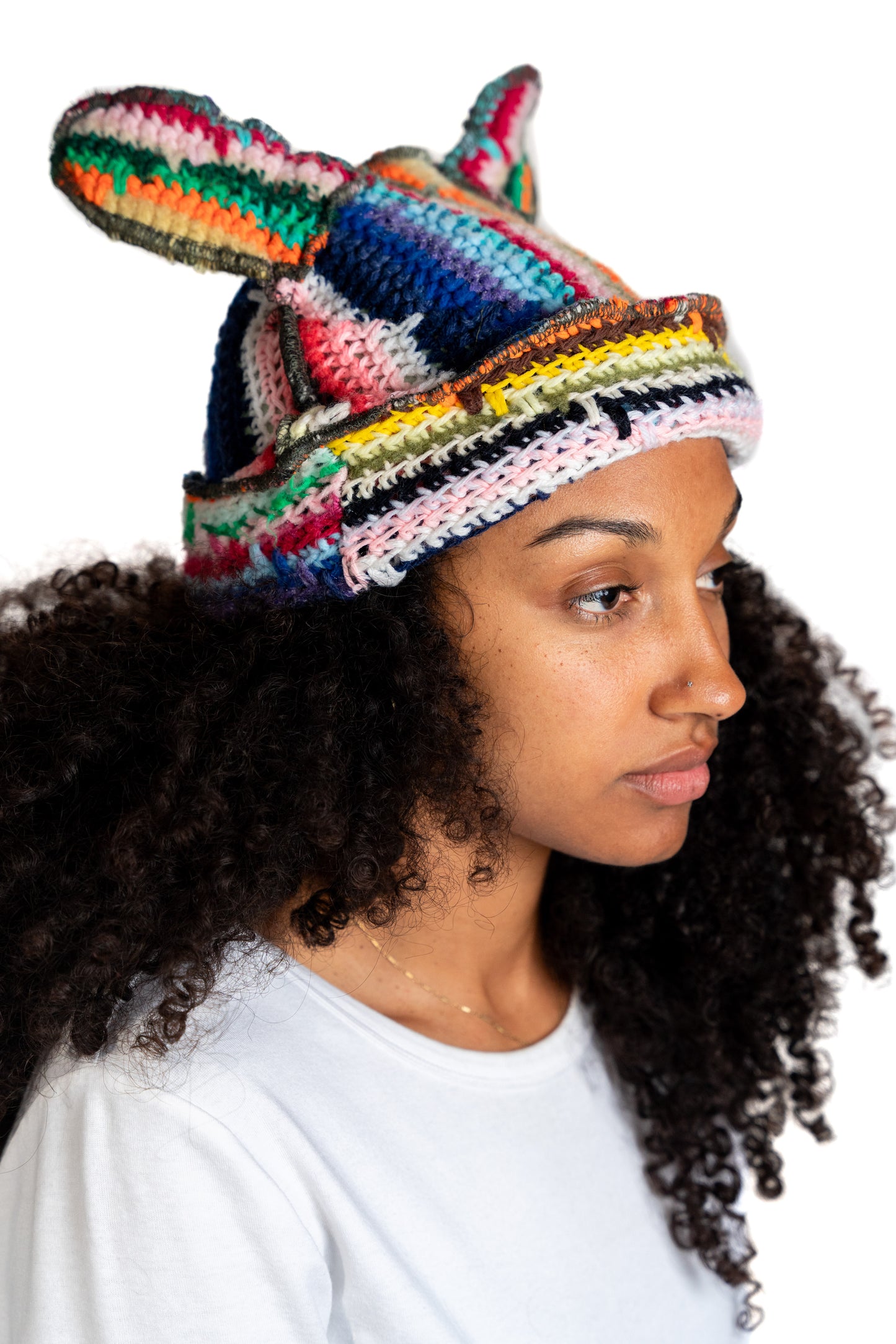 Afgan Knitted Bunny Beanie (arrowhead)