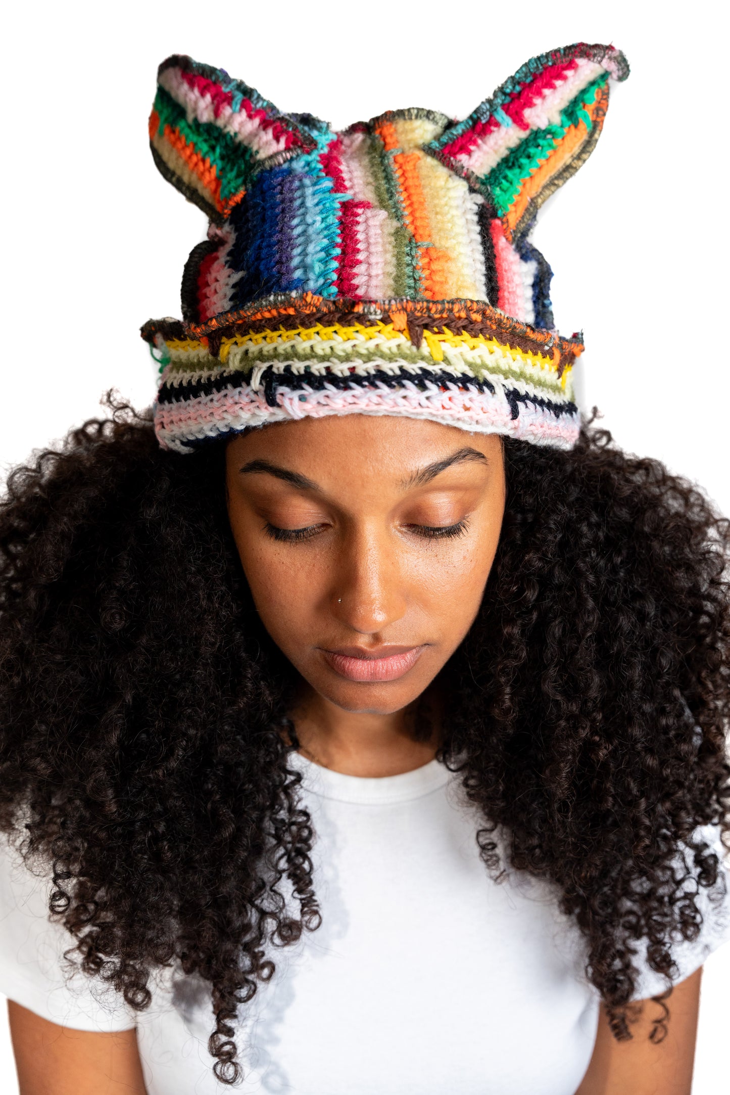 Afgan Knitted Bunny Beanie (arrowhead)