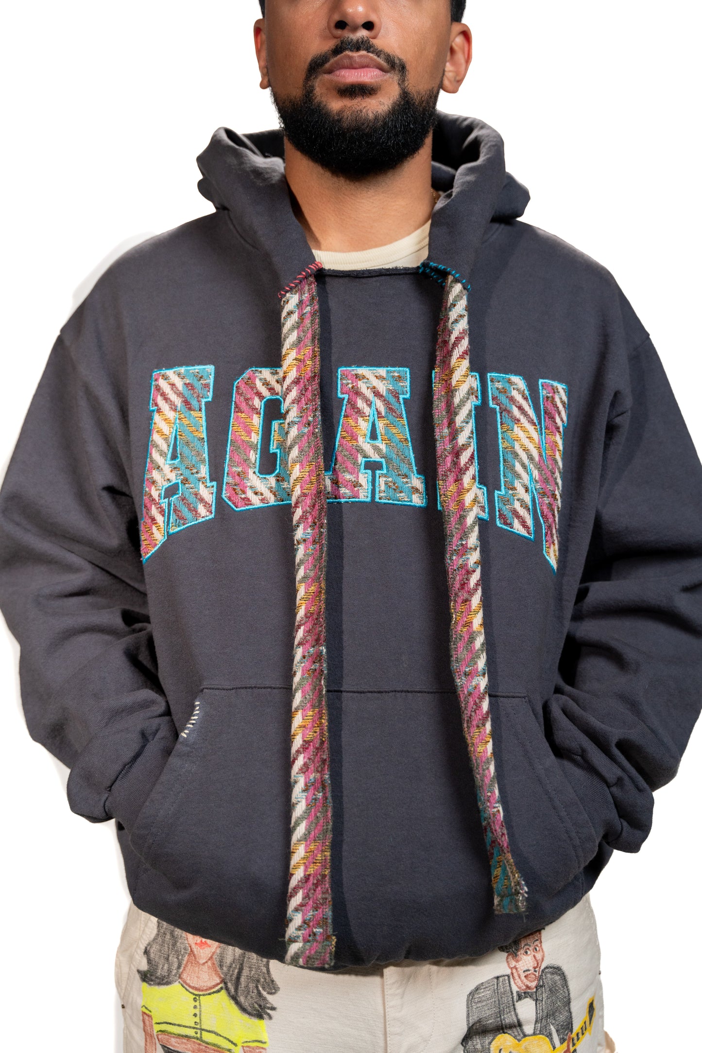 Remixed Charcoal Gray Hoodies