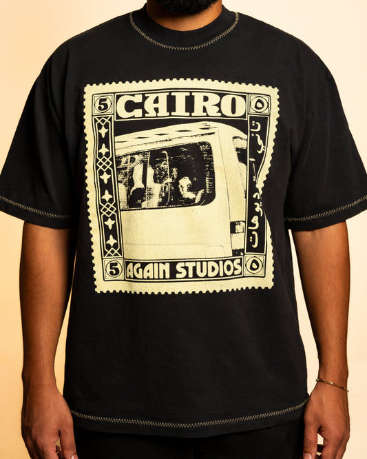Black Cairo Stamp Tee