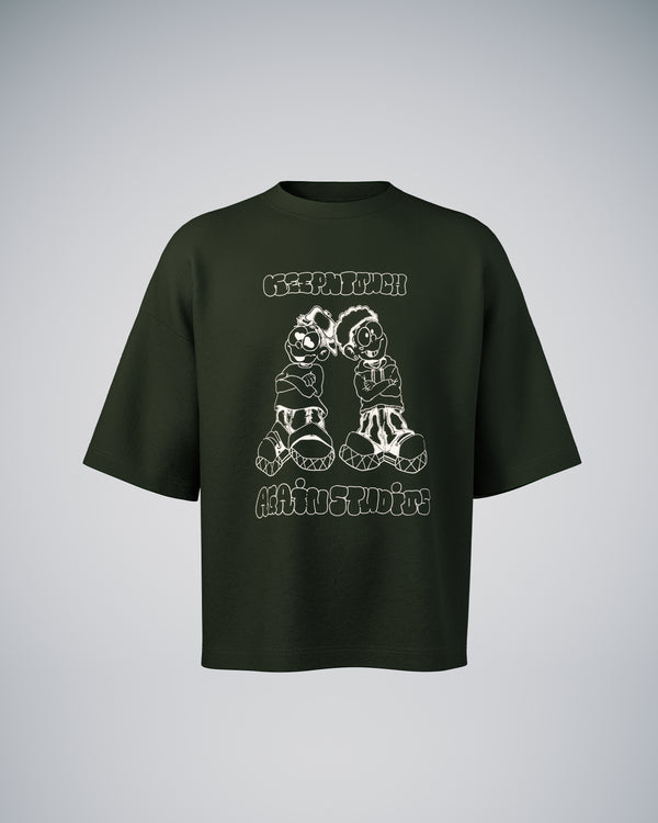Again Studios X Keepntouch Collab T-Shirt (Off Black)