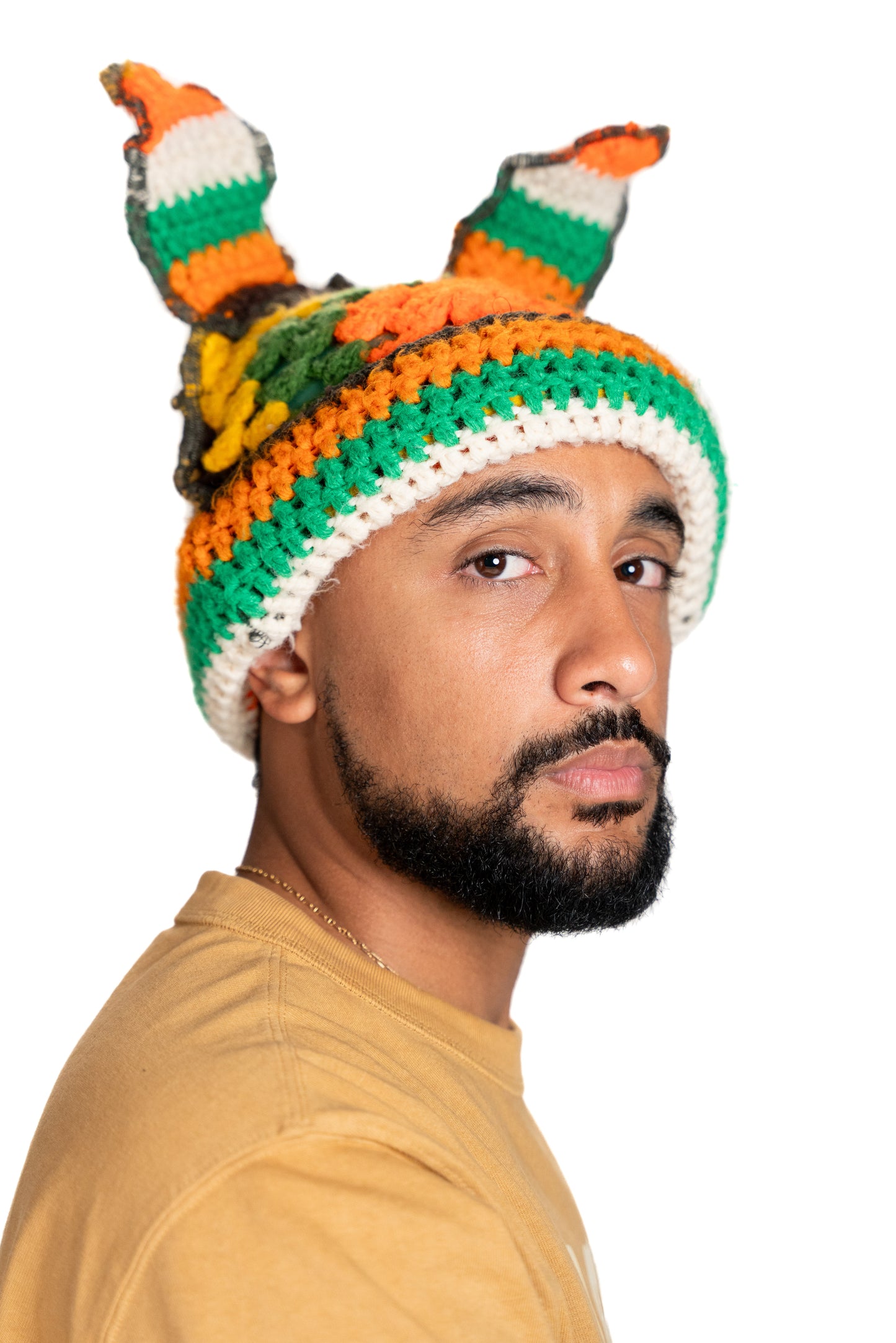 Afgan Knitted Bunny Beanie (mojave)