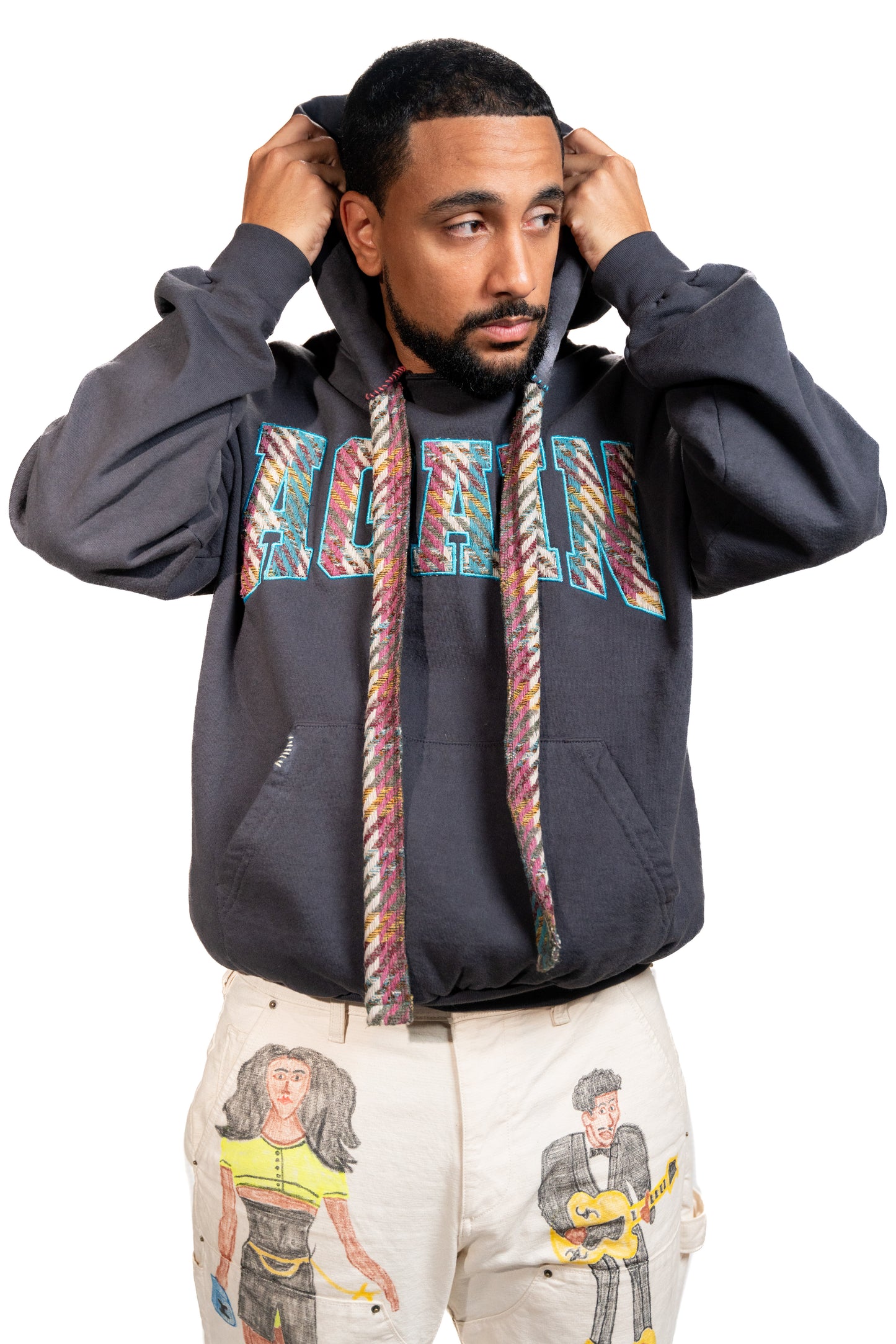 Remixed Charcoal Gray Hoodies
